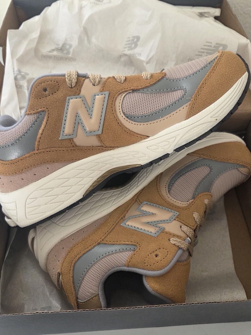 New Balance 2002R Athletic Shoe - Great Plains / Incense / Slate Grey Kids